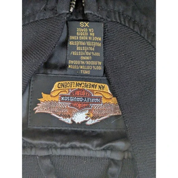 Harley-Davidson V-Twin Power Womens XS Embroidered Jacket Motorcycle Biker - Picture 8 of 12